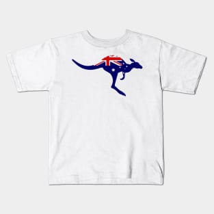 Australian Flag Kangaroo Kids T-Shirt